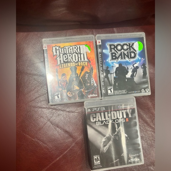 Lot of 3 PS3 games rock band guitar hero call of duty black ops - Picture 4 of 4
